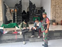 Babinsa Koramil 1616-01/Gianyar Dampingi Vaksinasi Rabies Hewan Anjing dan Kucing oleh Dinas Pertanian dan Peternakan Kab. Gianyar di Desa Siangan