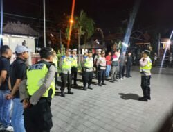 Sinergitas Polsek Densel Bersama Pecalang dan Linmas Antisipasi Kerawanan Taman Pancing.