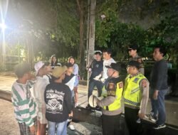 Giat Patroli Gabungan Atensi Malam Minggu Polsek Denbar Amankan 4 Sepeda Motor