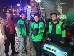 Polsek Kuta Utara Blue Light Patrol Ajak Komunitas Ojol Jaga Kamtibmas