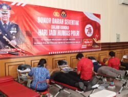 Bakti Kesehatan Donor Darah Polresta Denpasar dalam Rangka Hari Jadi Humas ke-73 Tahun 2024