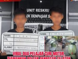 Viral Lakukan Curanmor, Dua pelajar Diamankan Polsek Denpasar Selatan 