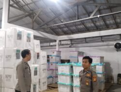 Pam di Gudang Logistik KPU Kota Denpasar, Pastikan Keamanan Pasca Pencoblosan